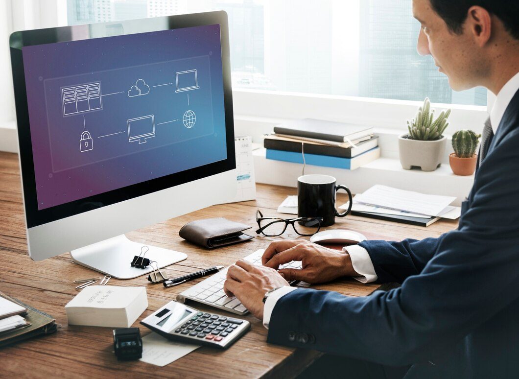Cloud computing data management concept